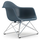 Eames Plastic Armchair RE LAR, Sea blue, Without upholstery, Chrome-plated