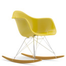 Eames Plastic Armchair RE RAR, Mustard, Chrome-plated, Yellowish maple