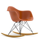 Eames Plastic Armchair RE RAR, Rusty orange, Coated basic dark, Yellowish maple
