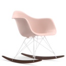 Eames Plastic Armchair RE RAR, Pale rose, Coated white, Dark maple