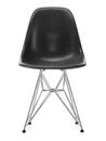 Eames Fiberglass Chair DSR, Eames elephant hide grey, Polished chrome