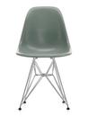 Eames Fiberglass Chair DSR, Eames sea foam green, Polished chrome