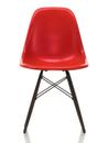 Eames Fiberglass Chair DSW, Eames classic red, Black maple