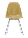 Eames Fiberglass Chair DSX, Eames ochre light, Polished chrome