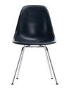 Eames Fiberglass Chair DSX, Eames navy blue, Polished chrome