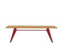 EM Table, 240 x 90 cm, Natural oak solid, oiled, Japanese red