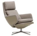 Grand Relax, Without Ottoman, Cosy fabric, fossil / Leather Forte, sand, Polished, 46,5 cm