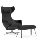 Grand Repos, Chair Grand Repos & Panchina, Leather Premium F nero, 46 cm, Polished