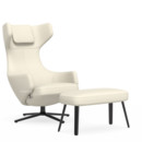 Grand Repos, Chair Grand Repos & Panchina, Leather Premium F snow, 46 cm, Basic dark