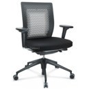 ID Air, Basic dark, Plano fabric-66 nero, Basic dark, 5 star foot , basic dark plastic, With 2D armrests, Hard castors for carpets