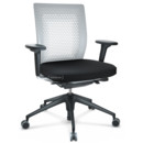 ID Air, Soft grey, Plano fabric-66 nero, Basic dark, 5 star foot , basic dark plastic, With 2D armrests, Hard castors for carpets