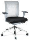 ID Air, Soft grey, Plano fabric-66 nero, Soft grey, 5 star foot, polished aluminium, With 2D armrests