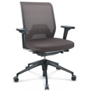 ID Mesh, FlowMotion-with tilt mechanism, with seat depth adjustment, With 2D armrests, 5 star foot , basic dark plastic, Basic dark, Silk mesh seat cover, diamond mesh back, Brown, Hard castors for carpets