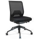 ID Mesh, FlowMotion-with tilt mechanism, with seat depth adjustment, Without armrests, 5 star foot , basic dark plastic, Basic dark, Plano seat cover, diamond mesh back, Nero, Hard castors for carpets