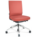 ID Soft, FlowMotion-with tilt mechanism, with seat depth adjustment, Without armrests, 5 star foot, polished aluminium, Basic dark, Silk mesh seat and back, Brick, Hard castors for carpets