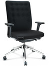 ID Trim, With lumbar support, FlowMotion-without tilt mechanism, without seat depth adjustment, With 2D armrests, 5 star foot, polished aluminium, Seat and back Plano, Nero