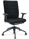 ID Trim, With lumbar support, FlowMotion-with tilt mechanism, with seat depth adjustment, With 2D armrests, 5 star foot , basic dark plastic, Seat and back Plano, Nero