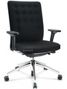 ID Trim, With lumbar support, FlowMotion-with tilt mechanism, with seat depth adjustment, With 3D-armrests, 5 star foot, polished aluminium, Seat and back Plano, Nero