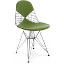 Seat Cushion for Wire Chair (DKR/DKW/DKX/LKR), Seat and backrest cushion (Bikini), Hopsak, Grass green / forest