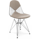 Seat Cushion for Wire Chair (DKR/DKW/DKX/LKR), Seat and backrest cushion (Bikini), Leather (Standard), Sand