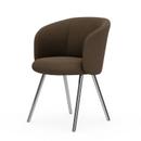 Mikado Armchair, Aluminium polished, Dumet, Sand melange, Felt pads for hard floor surfaces