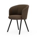 Mikado Armchair, Aluminium powder coated basic dark, Dumet, Sand melange, Glides for carpets