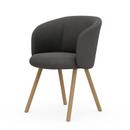 Mikado Armchair, Natural oak, Dumet, Fabric Dumet sierra grey melange, Glides for carpets