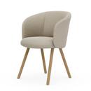 Mikado Armchair, Natural oak, Nubia, Cream / pearl, Felt pads for hard floor surfaces