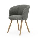 Mikado Armchair, Natural oak, Nubia, Salt'n'Pepper, Glides for carpets