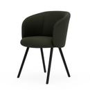 Mikado Armchair, Aluminium powder coated basic dark, Plano, Coconout / forest, Glides for carpets