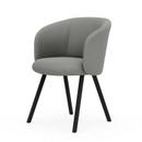 Mikado Armchair, Dark oak, Plano, Cream white / sierra grey, Glides for carpets