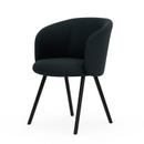 Mikado Armchair, Aluminium powder coated basic dark, Plano, Petrol / nero, Glides for carpets