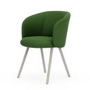 Mikado Armchair, Aluminium powder coated chalk, Plano, Grass green / forest, Glides for carpets