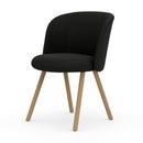 Mikado Side Chair, Natural oak, Dumet, Carbon / Black, Glides for carpets