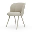 Mikado Side Chair, Aluminium powder coated chalk, Dumet, Fabric Dumet ivory melange, Felt pads for hard floor surfaces