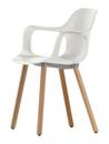 HAL Armchair Wood, Cotton white, solid oak, light natural with protective varnish