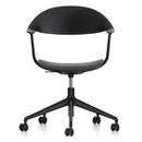 Mynt Office Swivel Chair five-star base, Basic dark RE, Without upholstery, Without upholstery, Deep black, Hard castors for carpets