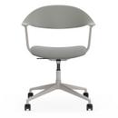 Mynt Office Svivel Chair four-star base, Grey RE, With seat upholstery, Plano cream white/sierra grey, Soft light, Hard castors for carpets