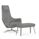 Repos, Chair Repos & Panchina, Fabric Cosy 2 Pebble Grey, 46 cm, Polished