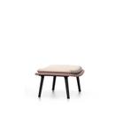 Slow Chair Ottoman, Base powder-coated, chocolate, Red/Crème
