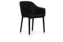 Softshell Chair with four-legged base, Basic dark, Plano, Nero