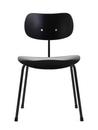 SE 68, Non-stackable, Without upholstery, Matt black powder-coated, Without armrests, Black stained