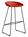 Hay - About A Stool AAS 38, Bar version: seat height 74 cm, Steel black powder-coated, Warm red