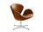 Fritz Hansen - Swan Chair, 40 cm, Leather Grace, Walnut