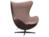 Fritz Hansen - Egg Chair, Re-wool, 648 - Pale rose/natural, Black, Without footstool