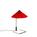 Hay - Matin Table Lamp, Ø 300 mm, Bright red, Brass polished