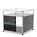 USM Haller - USM Haller side table with extension and glass divider shelf 