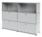 USM Haller - USM Haller Highboard L with 4 Drop-down Doors, Light grey RAL 7035