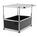 USM Haller - USM Haller bar table, With bars, Graphite black RAL 9011, Adjustable feet