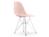Vitra - Eames Plastic Side Chair RE DSR, Pale rose, Without upholstery, Without upholstery, Standard version - 43 cm, Chrome-plated